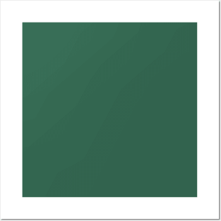 Pine Green Solid Posters and Art